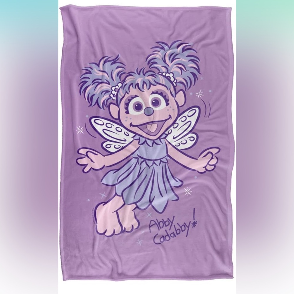 ❌SOLD❌Sesame Street Simple Abby Super Soft Throw Blanket 36" x 58" - Picture 2 of 8